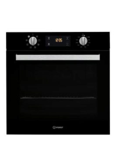 Indesit Aria Ifw6340Bluk Built-In Single Electric Oven - Black - Oven With Installation